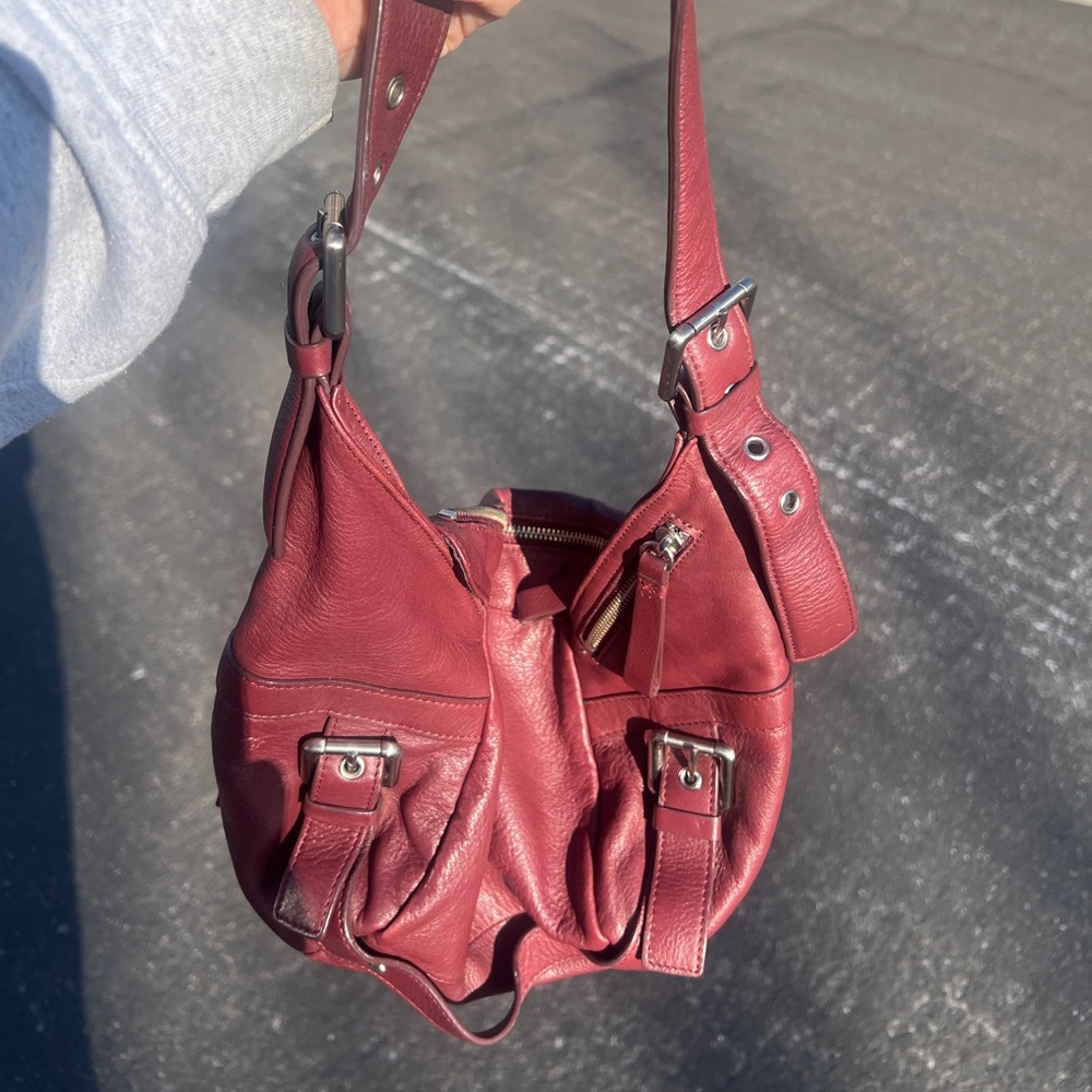 Kenneth Cole Burgundy Maroon Red Shoulder Bag